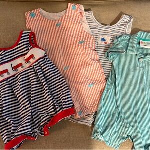 Striped Baby Rompers Set